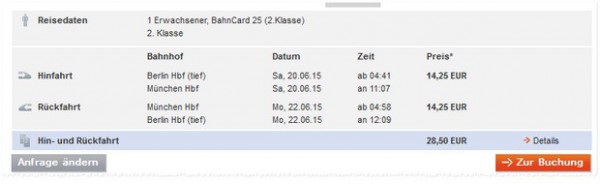 Bahn SparpreisAktion mit Tickets ab 19 € bis 10.6.2017