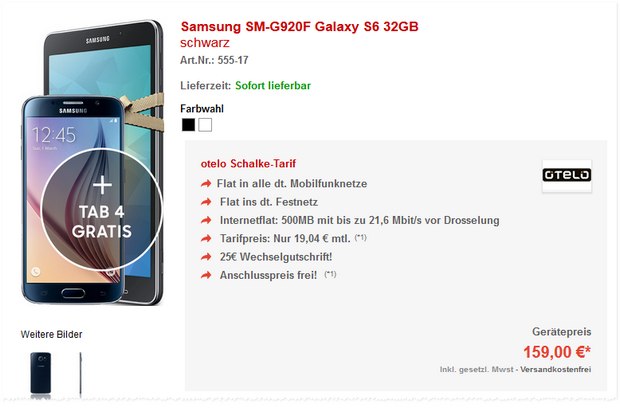 Schalke Allnet-Flat + Samsung Galaxy S6