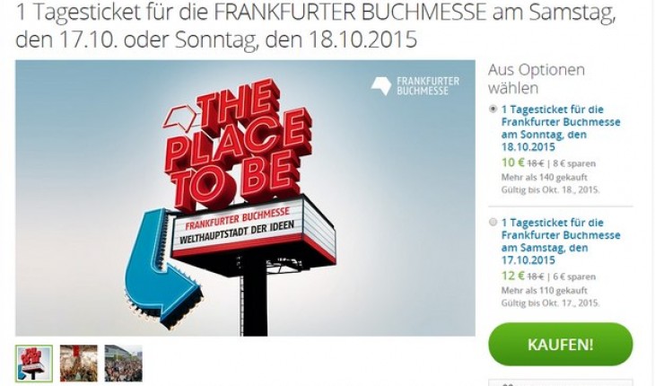 Frankfurter Buchmesse Ticket 2015 bei Groupon ab 10 €