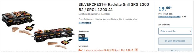 LIDL Raclette Grill
