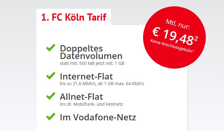 FC Köln Tarif