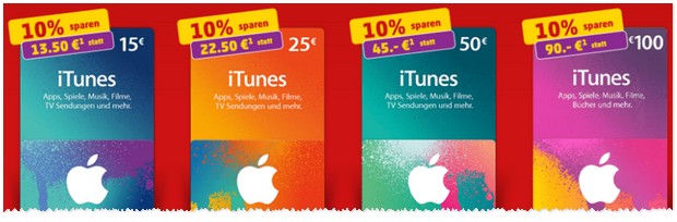 iTunes Karten Rabatt bei Penny